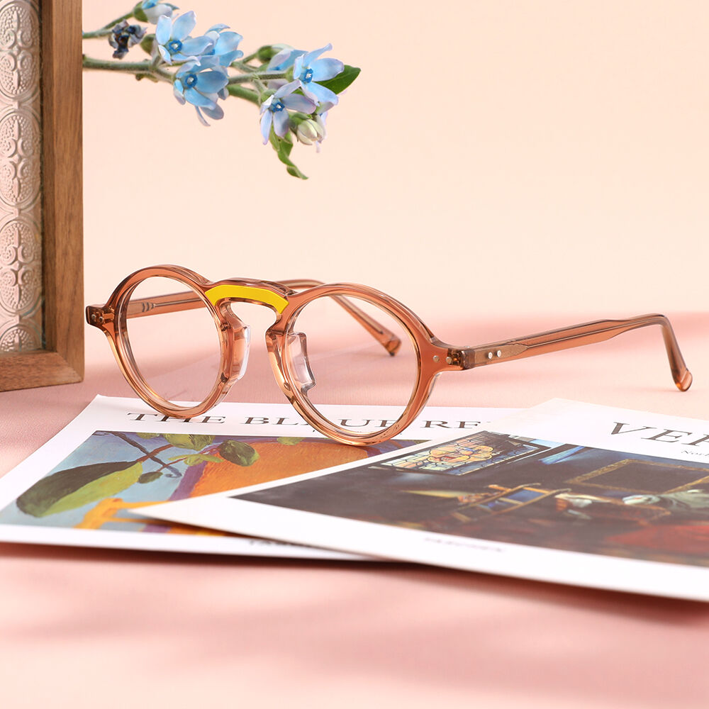 Ciro Runde Braune Brille