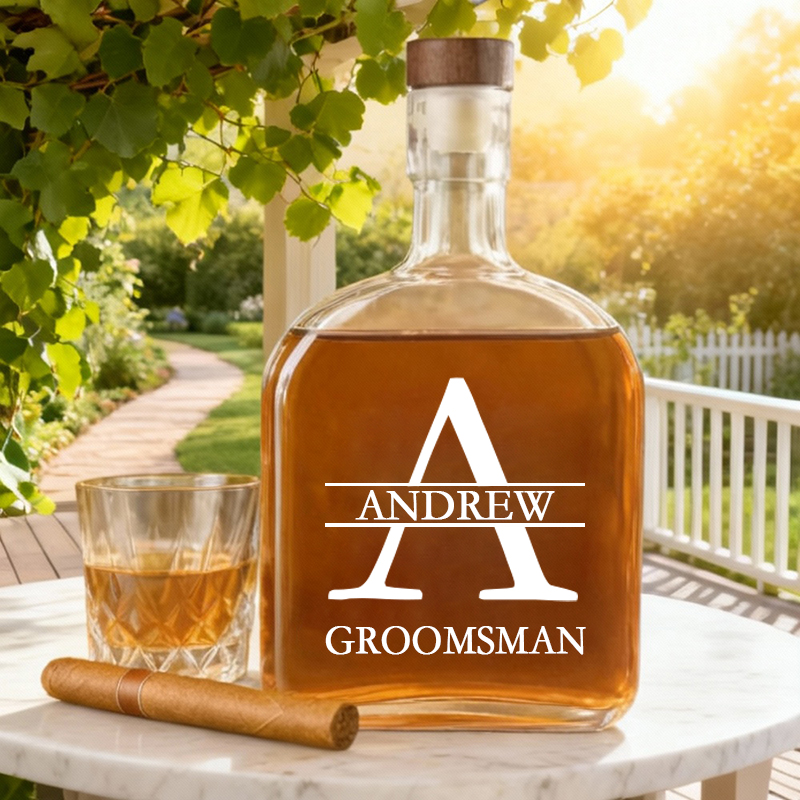 Personalized Name Whiskey Bottle Simple Gift for Family