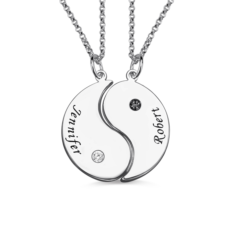 ネーム 誕生石 ペア ネックレス