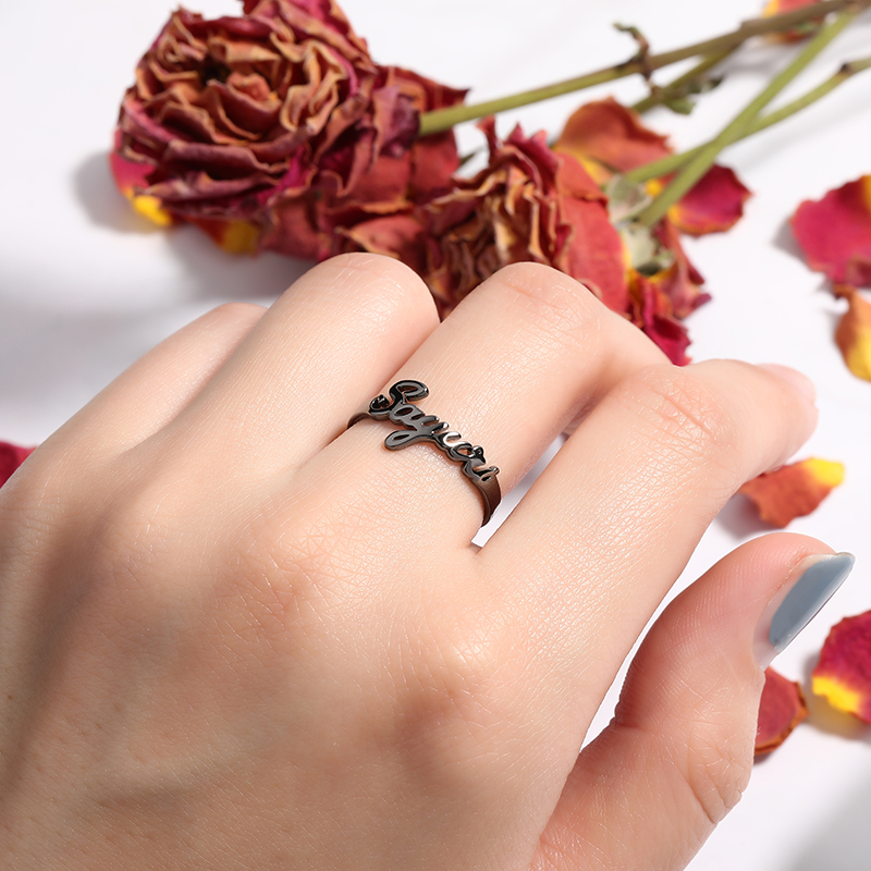 シンプル ネーム リング