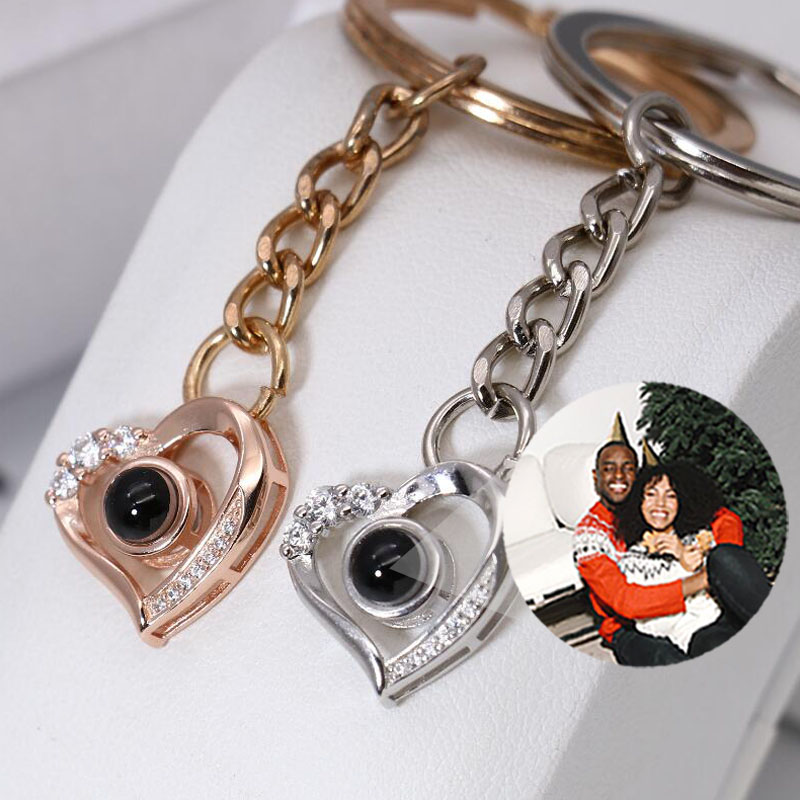 Personalized Photo Projection Keychain-My Heart Will Go On