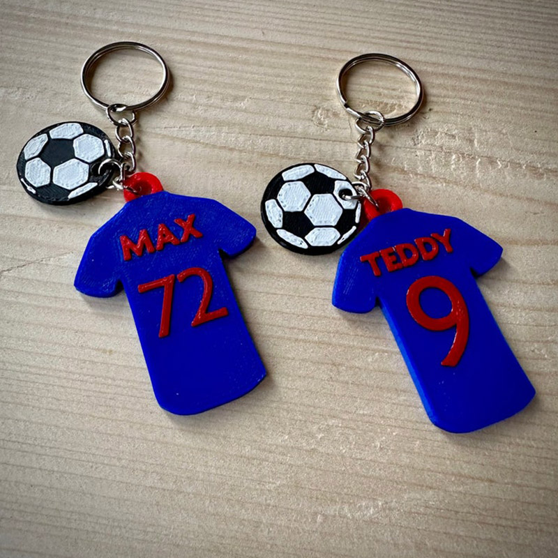Personalized Jersey 3D Printed Name Key Cute Gift For Football Lovers