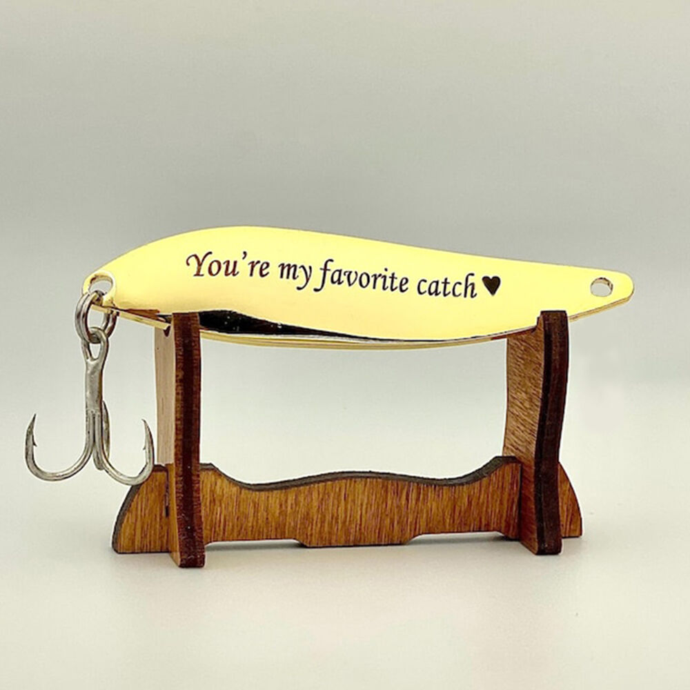Personalized Fishing Gift Fishing Lures Custom Text Metal Engraving Husband Gift for Anniversary
