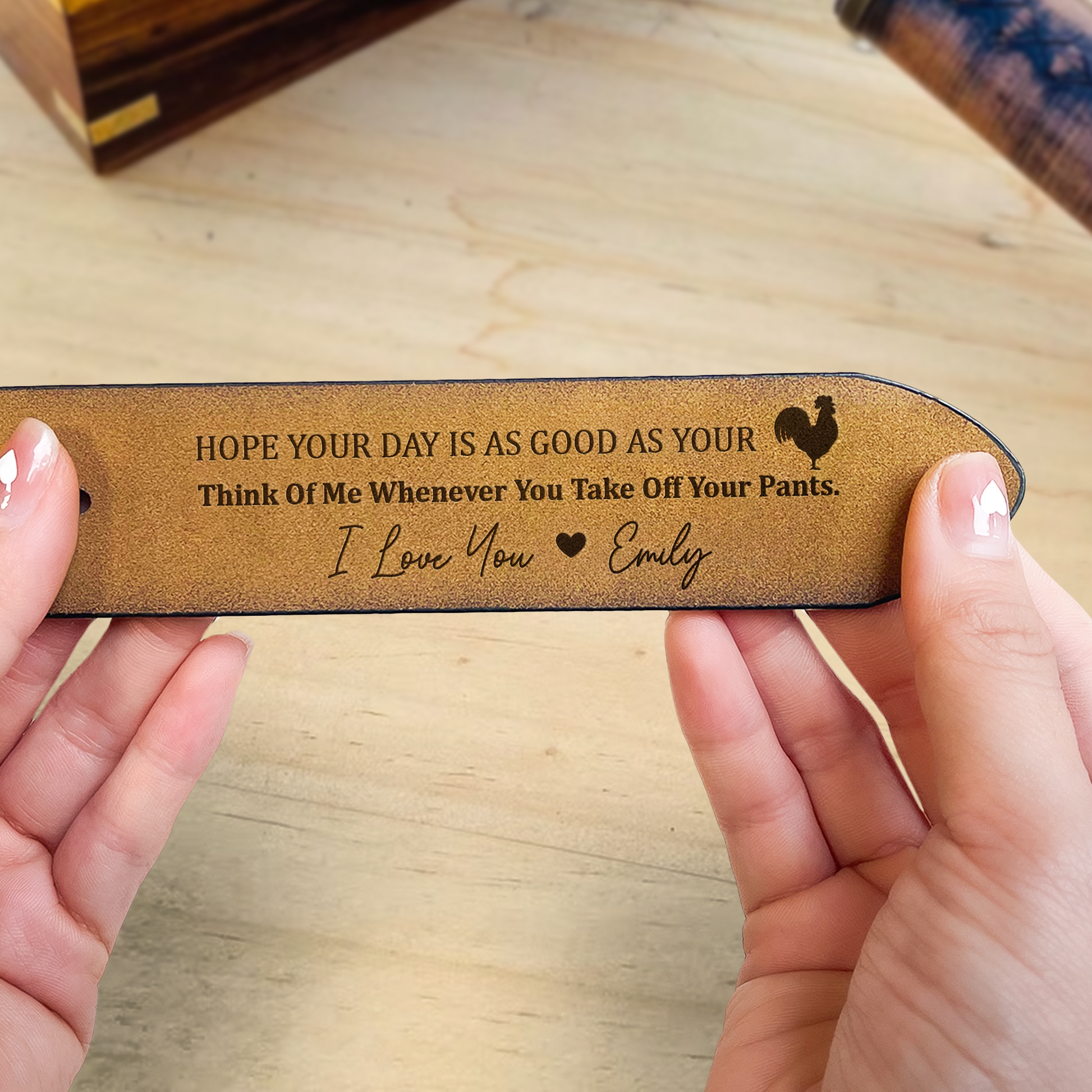 Cinturón de cuero genuino personalizado: regalo práctico de San Valentín para tu esposo