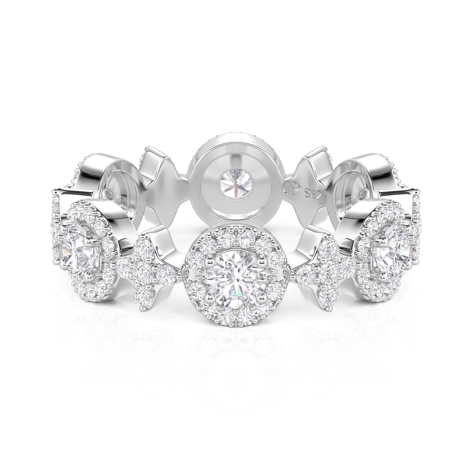 Jeulia Celestial Star Circle Women's Ring Sterling Silver