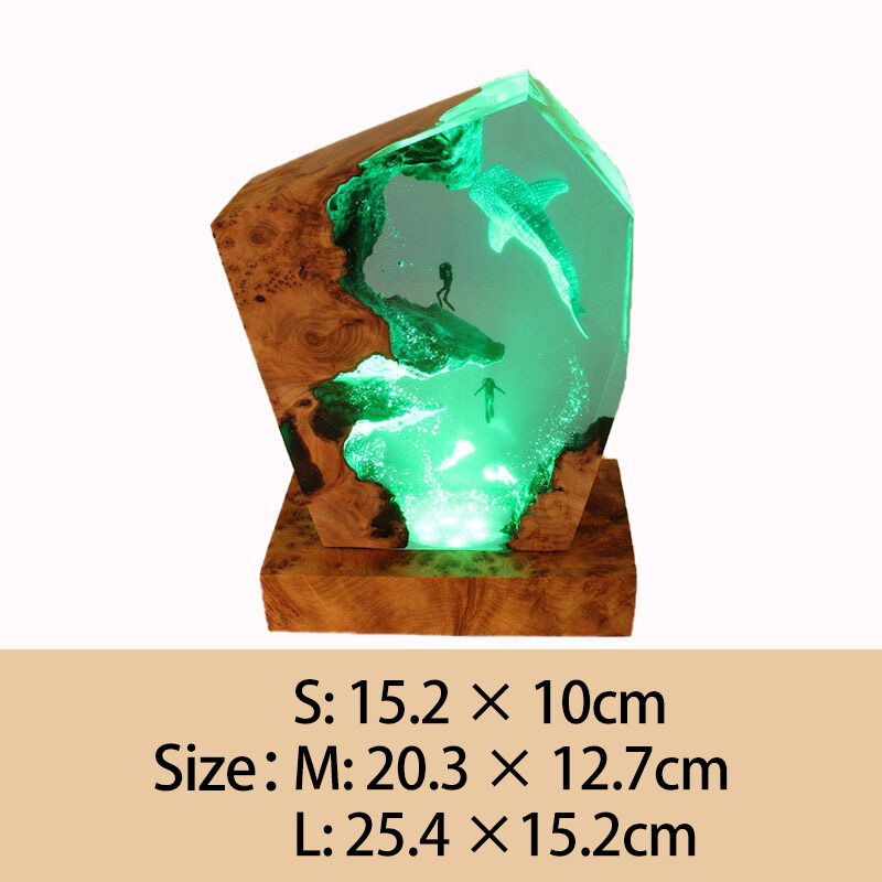 Ocean Whale Shark Resin Night Light Best Gift for Family