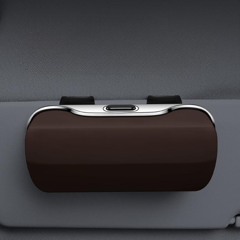Personalized Car Sunglasses Case Multifunctional Glasses Case Sun Visor Clip Storage Box for Men
