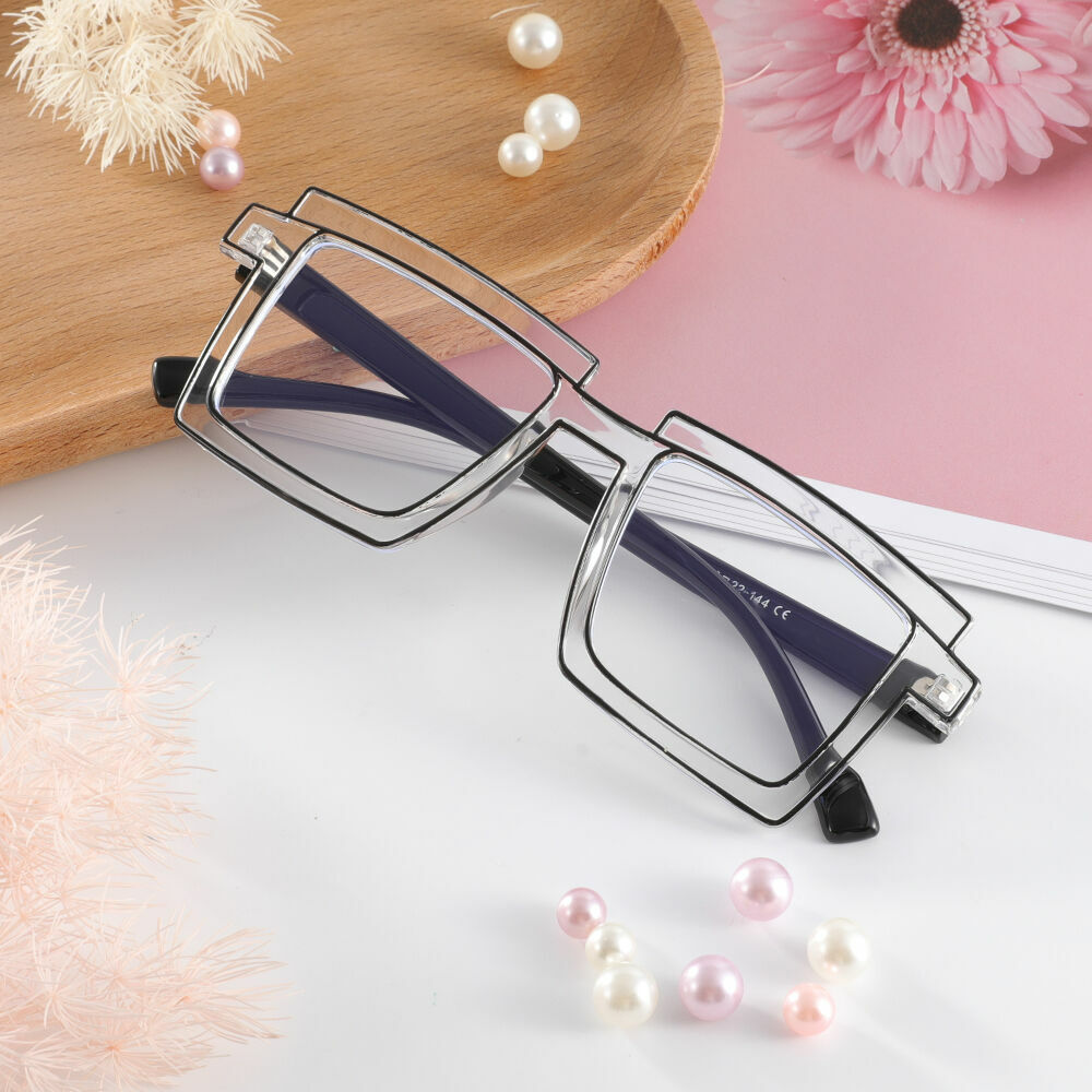Flossie Quadratische Klare Brille