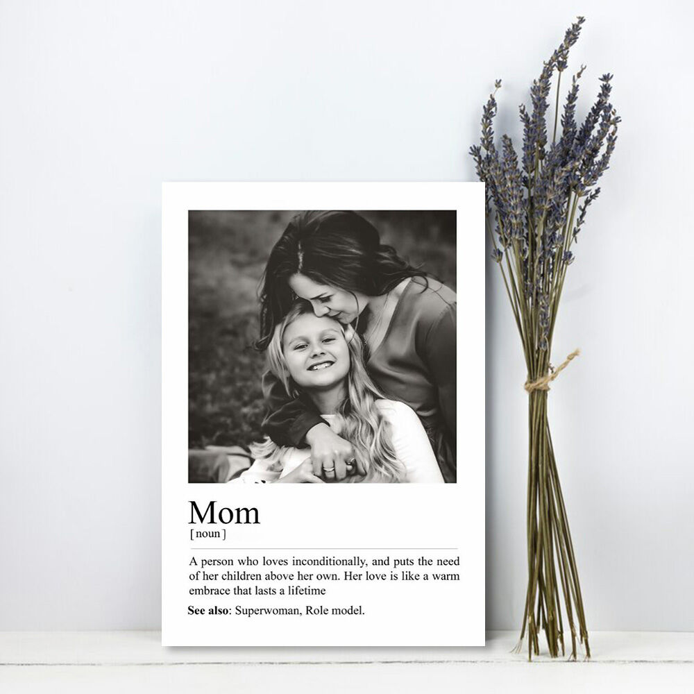 Personalized Picture Canvas Wall Art Warm Present for Dear Mom "Role Model"