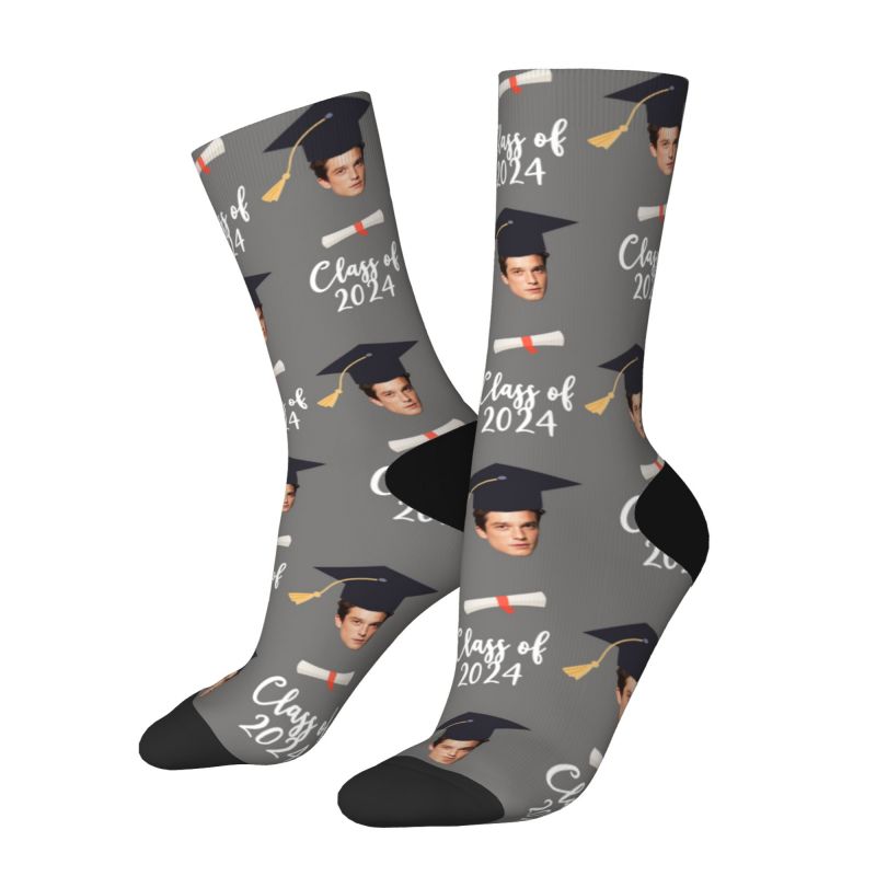 Customized Face Socks Multiple Colors Best Graduation Gift for Friends