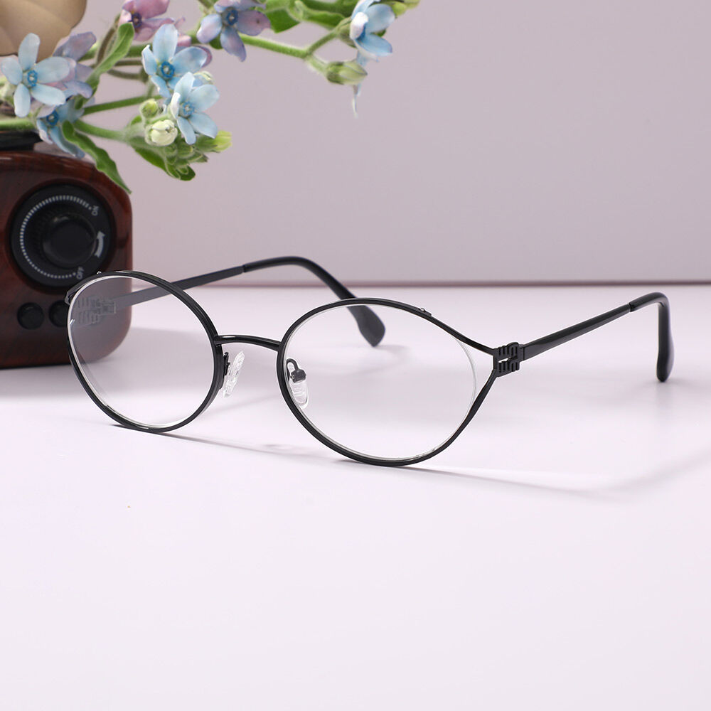 Ellio Oval Black Glasses