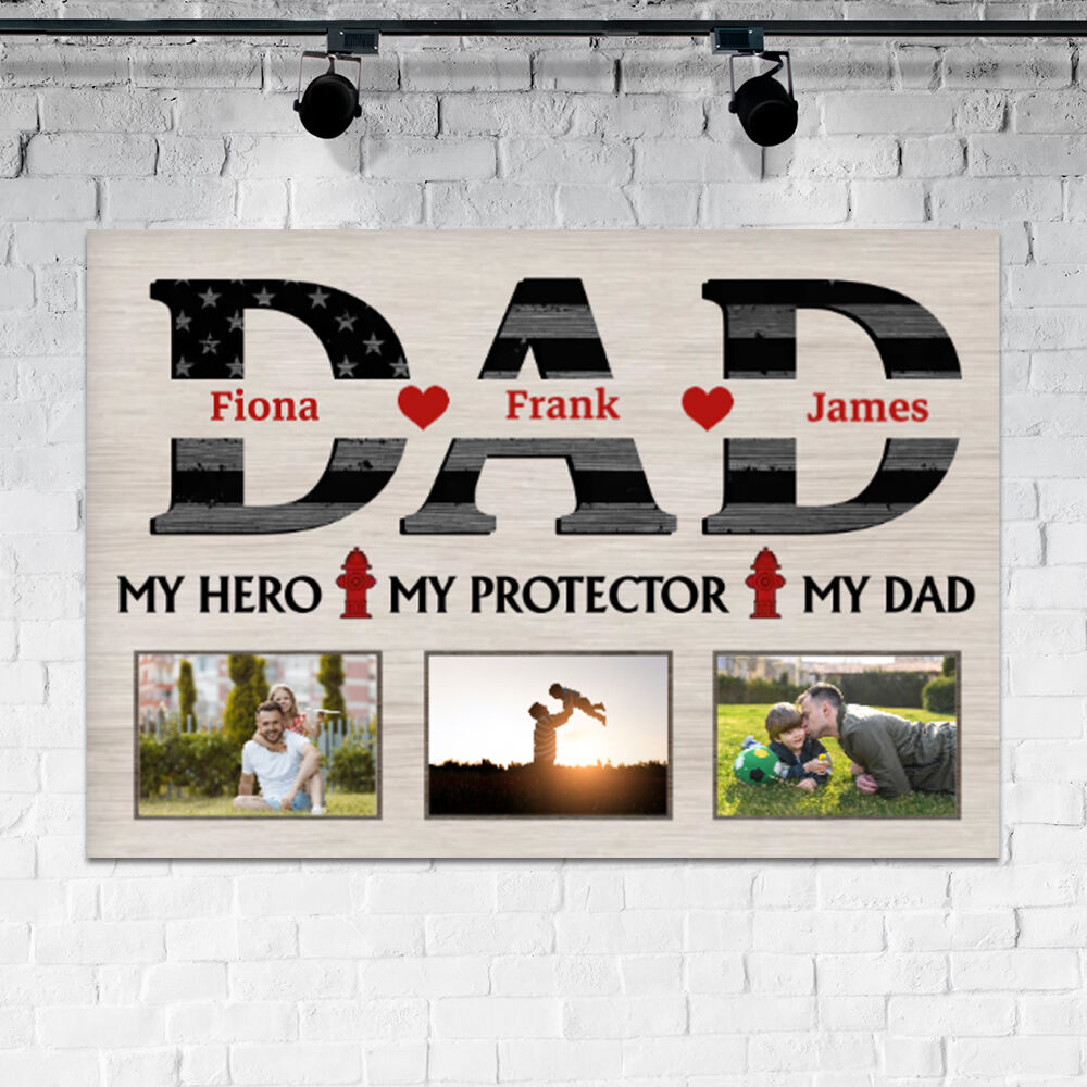 Spersonalizowany obraz na płótnie z wzorem hydrantu Kreatywny prezent dla taty