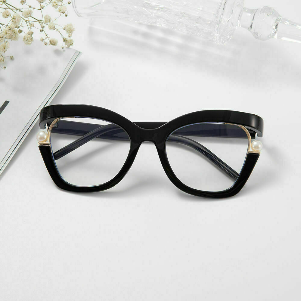 Halona Cat Eye Black Glasses
