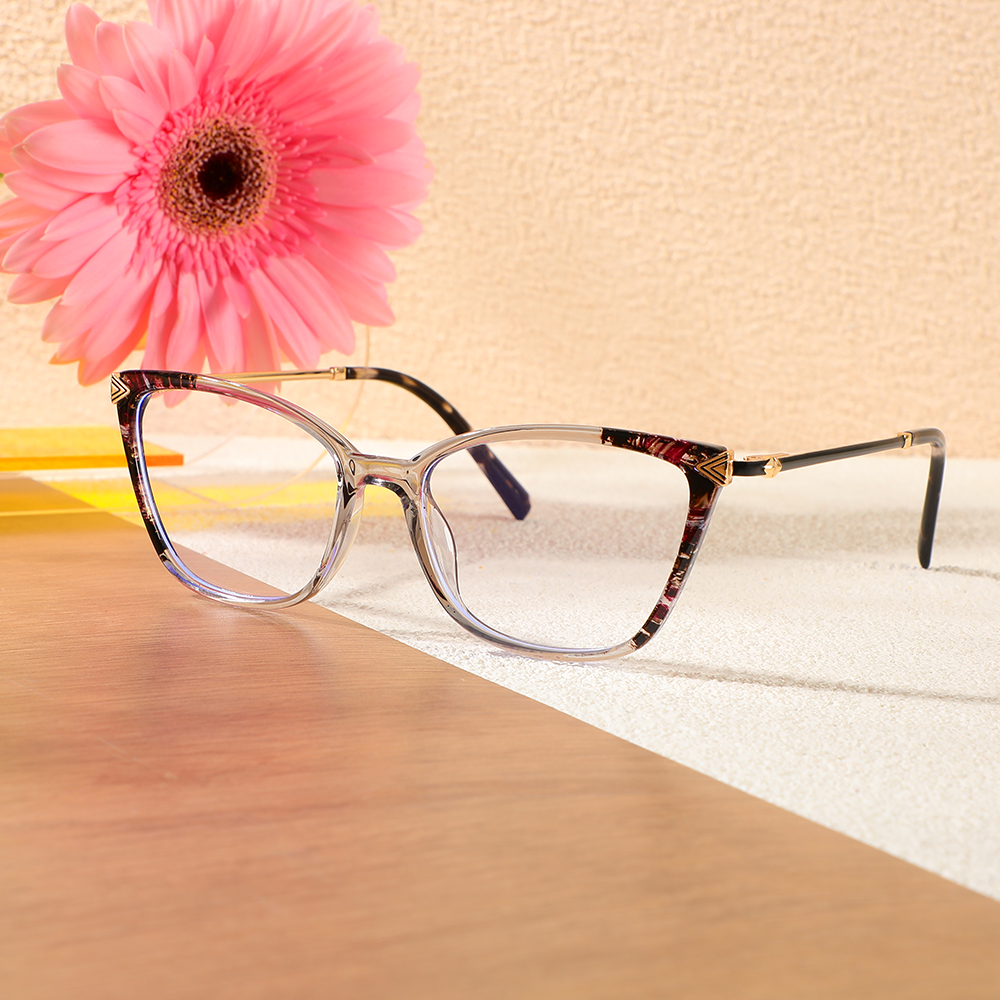 Lunettes de Vue Malthus Cat Eye Gris 