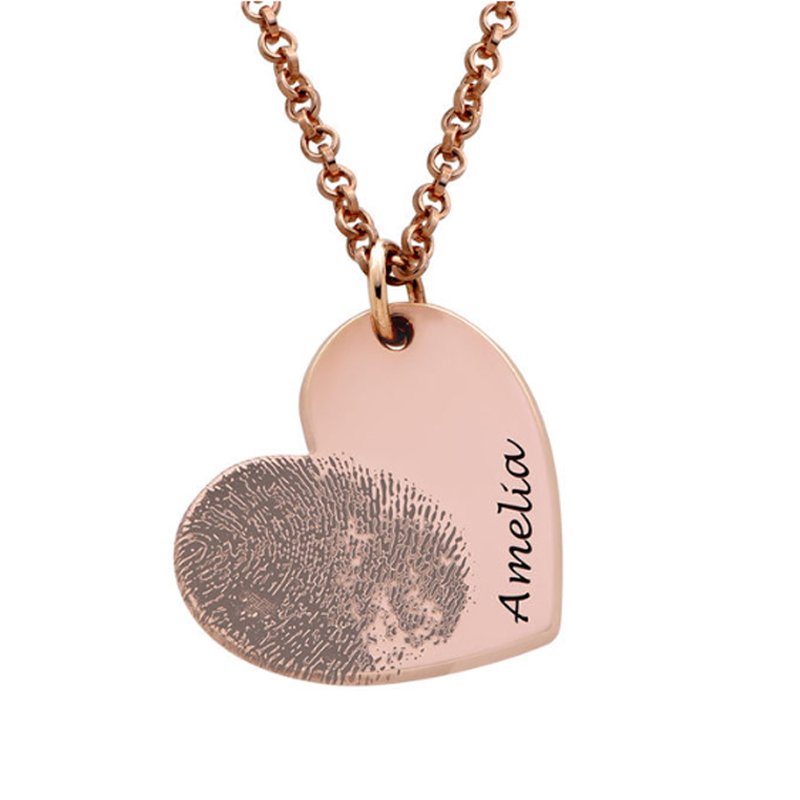 Naszyjnik z odciskami palców Biżuteria z odciskami palców