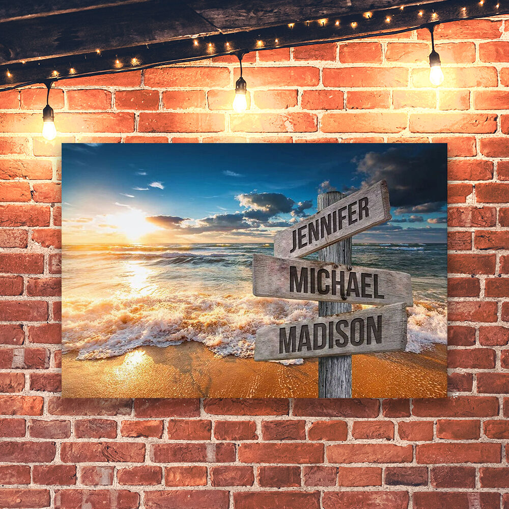 名入れ ストリート サイン キャンパス ウォール アート オーダーメイド