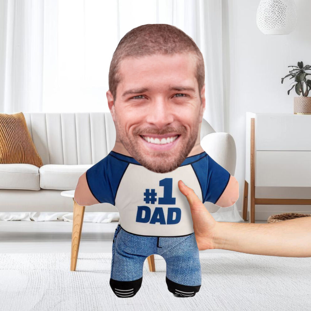 "No.1 Dad" Custom Face Pillow Father's Day Gift