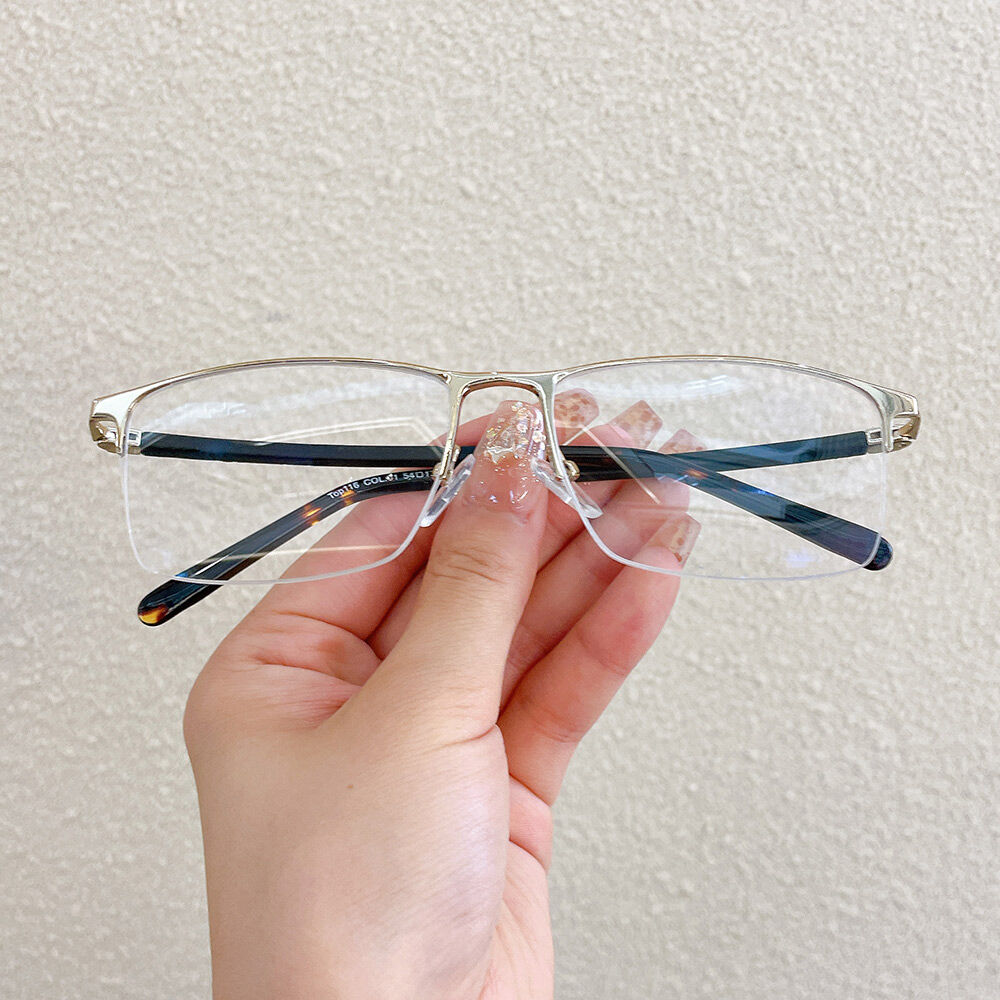 Occhiali da Vista Cuicee Rettangolare Browline Oro 