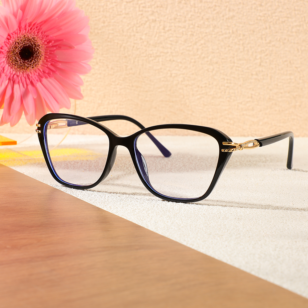 Occhiali da Vista Edwii Cat Eye Nero 