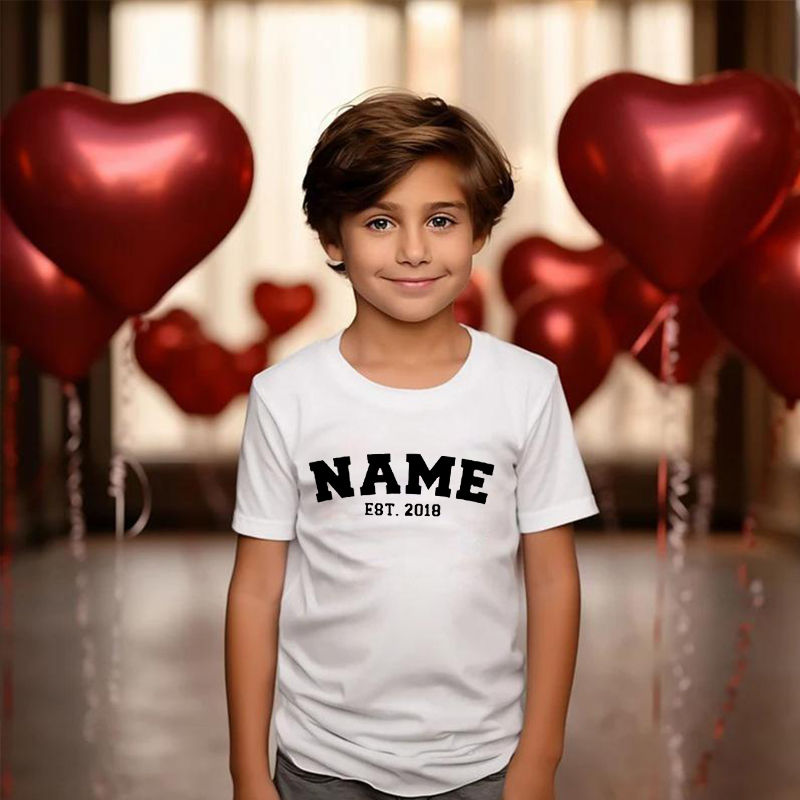 Maglietta ricamata personalizzata per bambini con nome personalizzato Regalo caldo per bambini