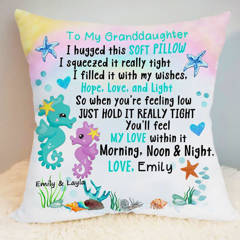 Personalized Pillows with Sea Animal Prints Make Great Birthday Gifts for Kids
