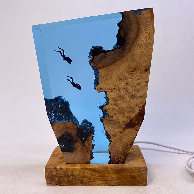 Diving Deep Sea Exploration Resin Night Light Creative Gift for Friend