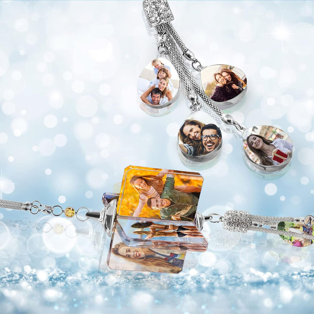 Personalized Photo Crystal Pendant Windmill Shape Lucky Stone Car Pendant for Loved One