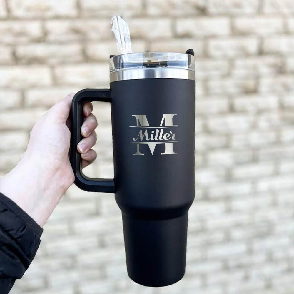 Personalized Name Tumbler with Custom Letter Simple Gift for Friend