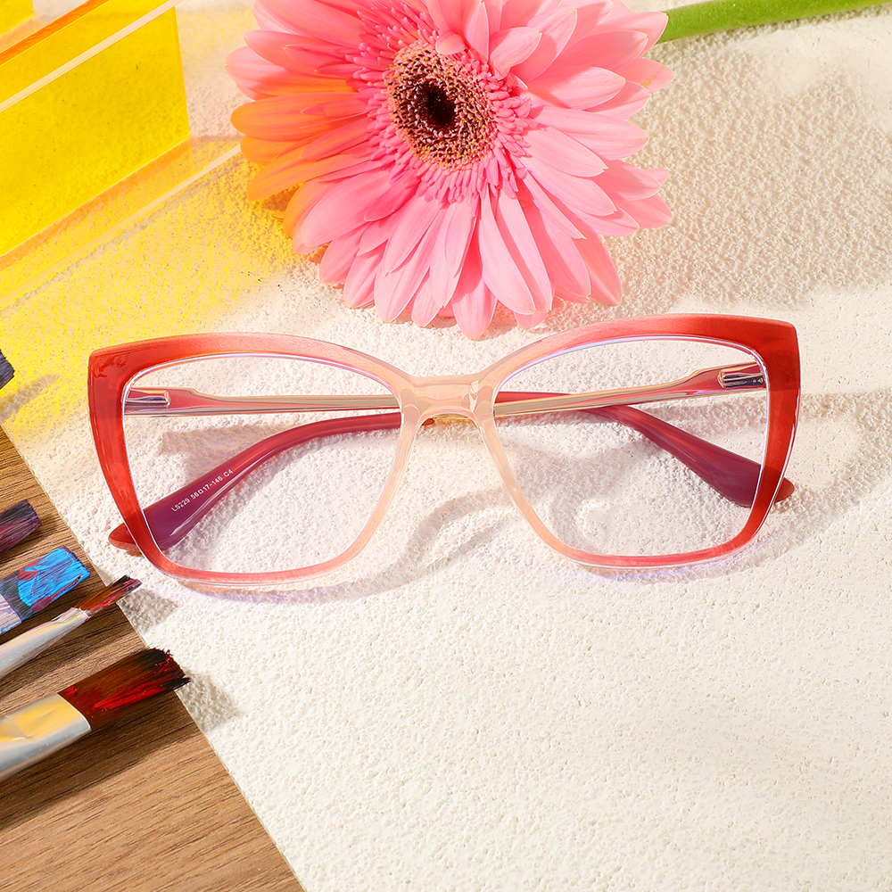 Occhiali da Vista Elizabeth Cat Eye Rosso 