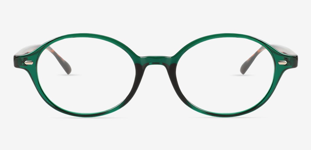 Winifred Grüne Ovale Brille