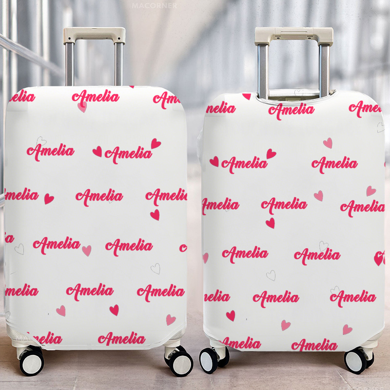 Personalized Luggage Cover Custom Name Gift for Travel Lovers