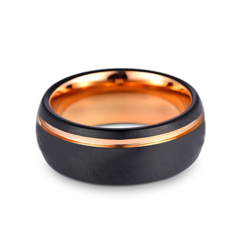 Classic Two Tone Titanium Steel Men's Wedding Band