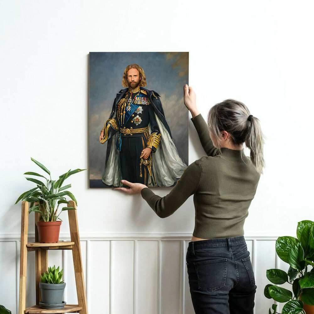 Custom Renaissance Portrait King Painting from Head Photo