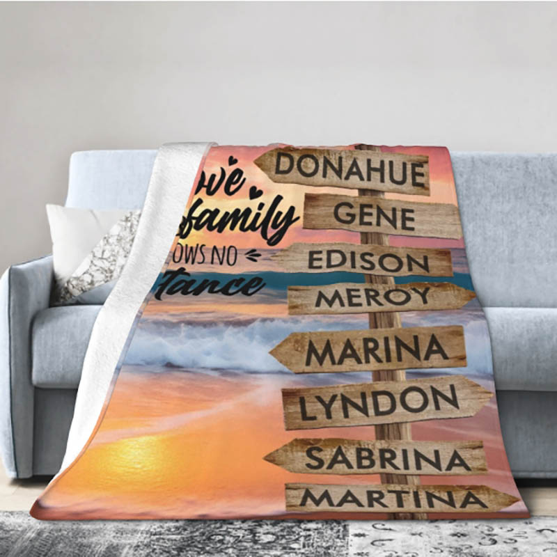 Personalized Name Blanket Warm Gift for Family "The Love"