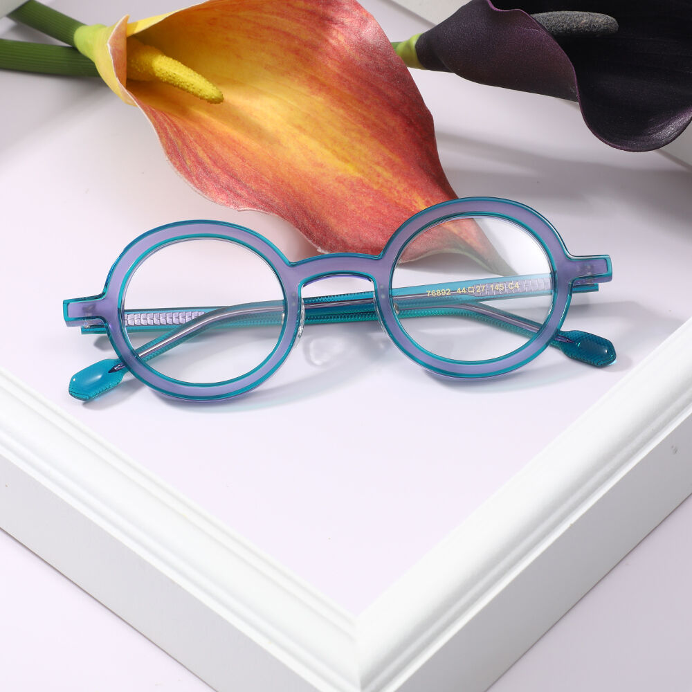 Cheryoa Runde Blaue Brille