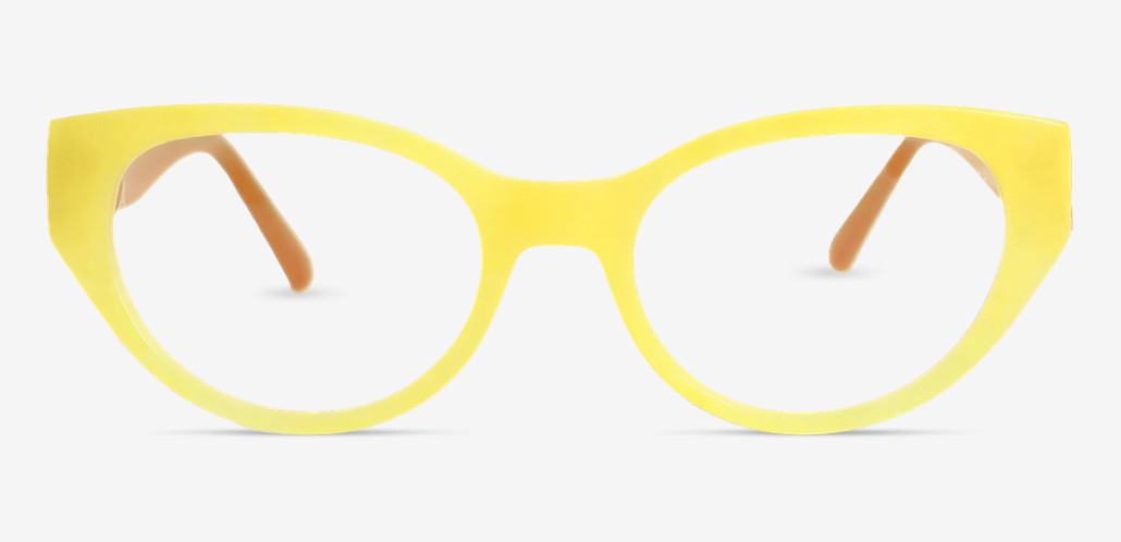 Finn Gelbe Cat Eye Brille