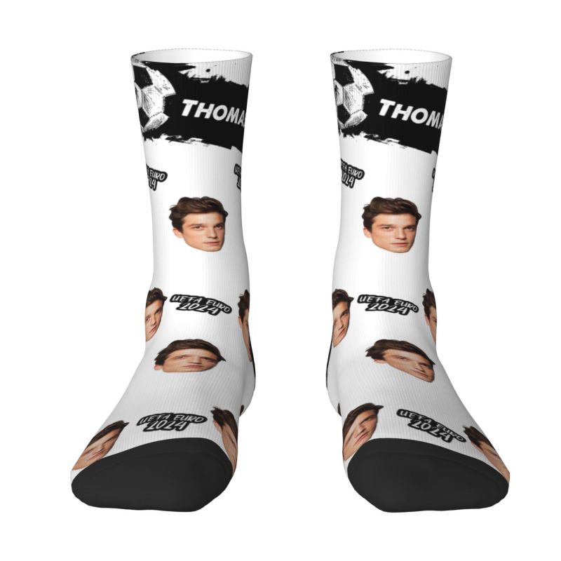 Calcetines personalizados con diseño de rugby Añadir una foto para los amigos
