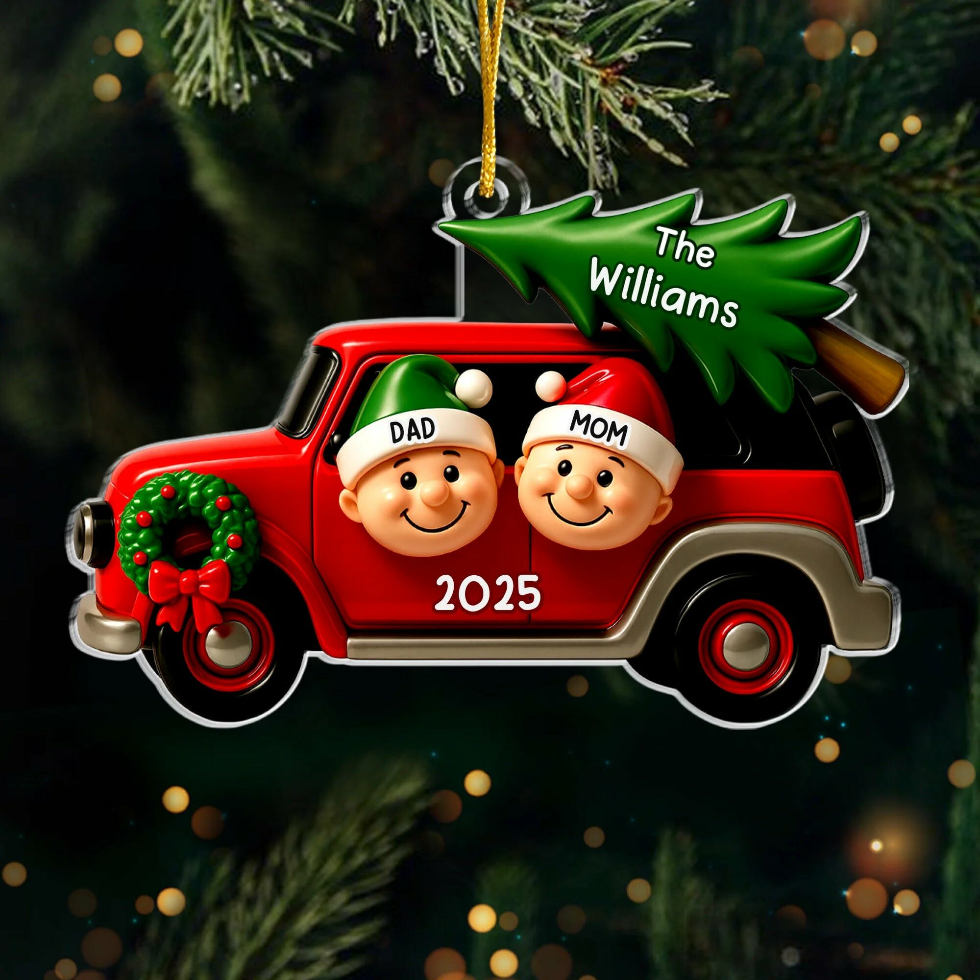 Personalized Christmas Doll Hanging Ornaments with Customized Names as Gifts for Your Family