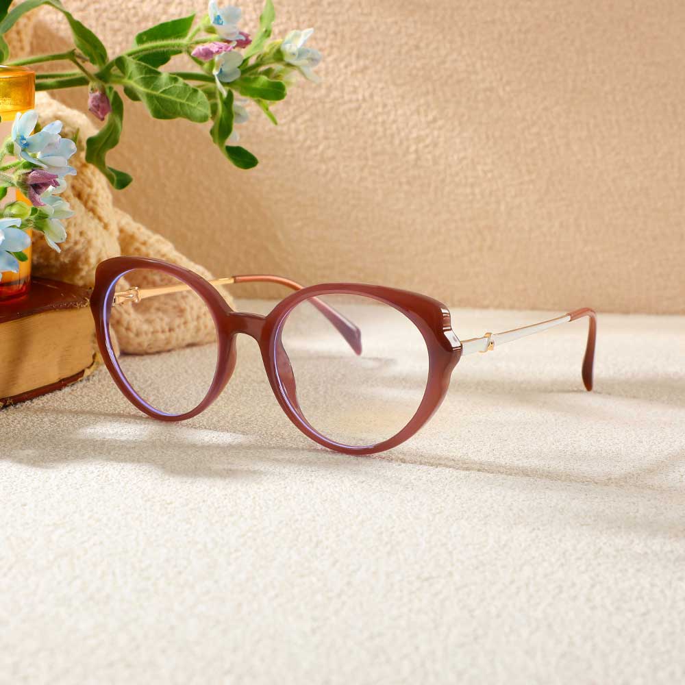 Occhiali da Vista Sapir Cat Eye Marrone 