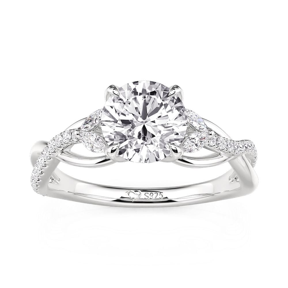 Jeulia Classic Infinity Twist Round Engagement Ring
