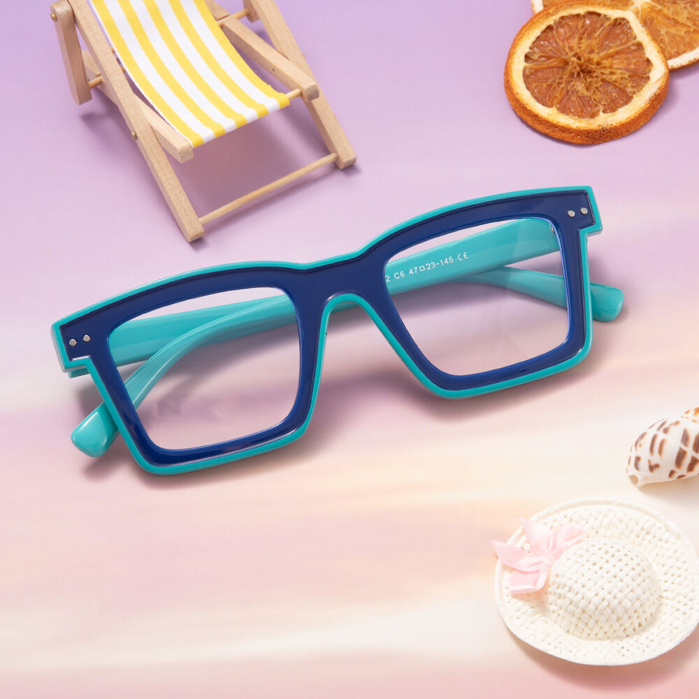 Occhiali da Vista Bronte Quadrato Blu 