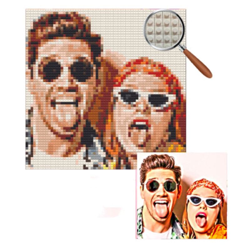 Personalized Custom Mosaic Photo Blocks For A Warm Gift For Valentine's Day