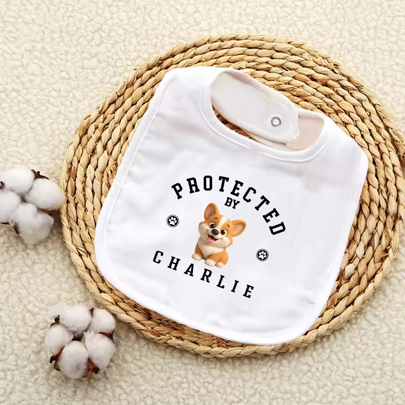 Personalisierte Babylätzchen mit Namen und individuelles Bild Niedliches Geschenk für Kinder