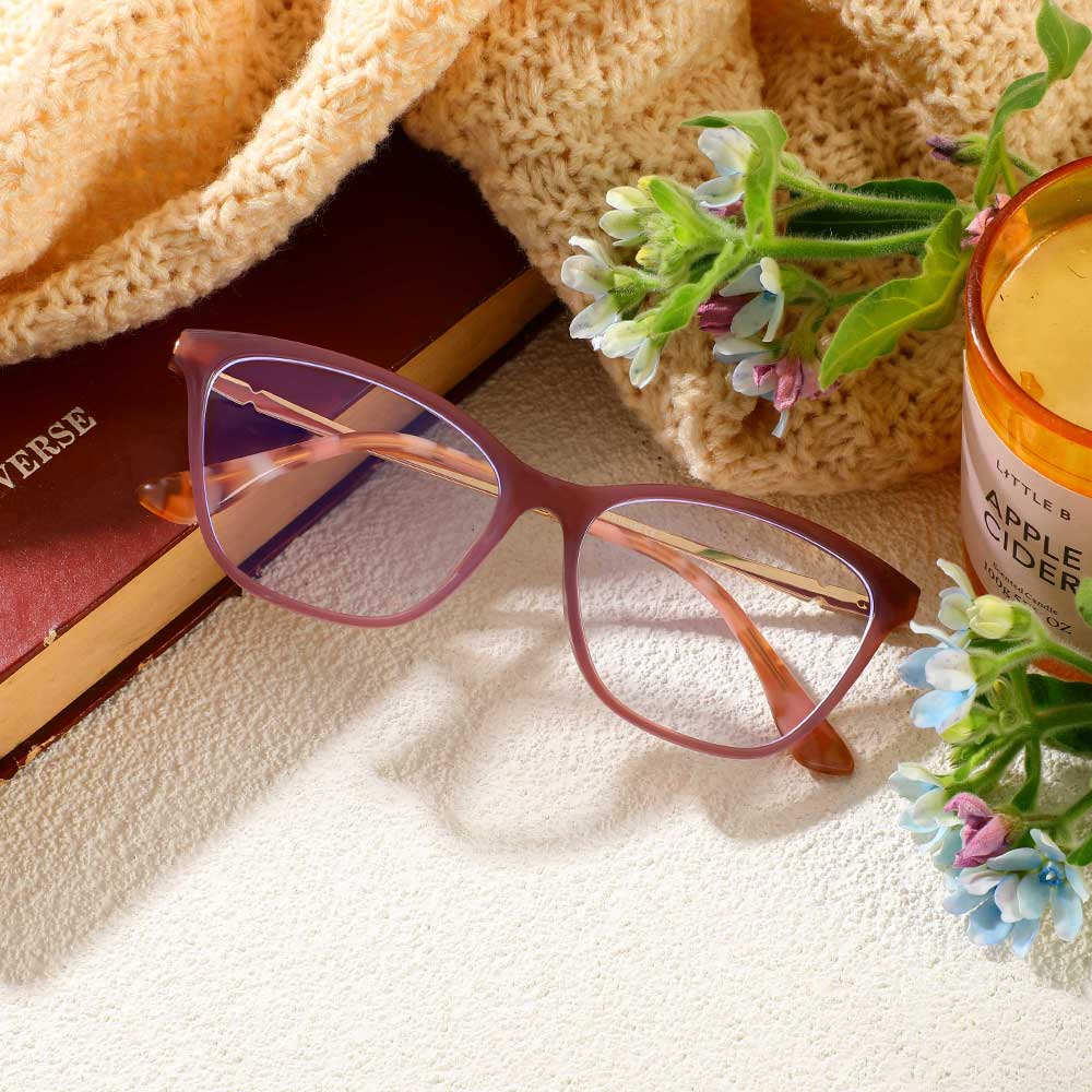 Lunettes de Vue Andrew Cat Eye Marron 