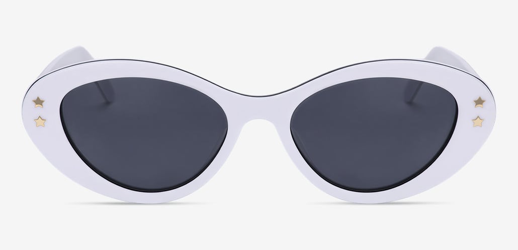 Nova Lunettes de soleil Cat Eye Blanches