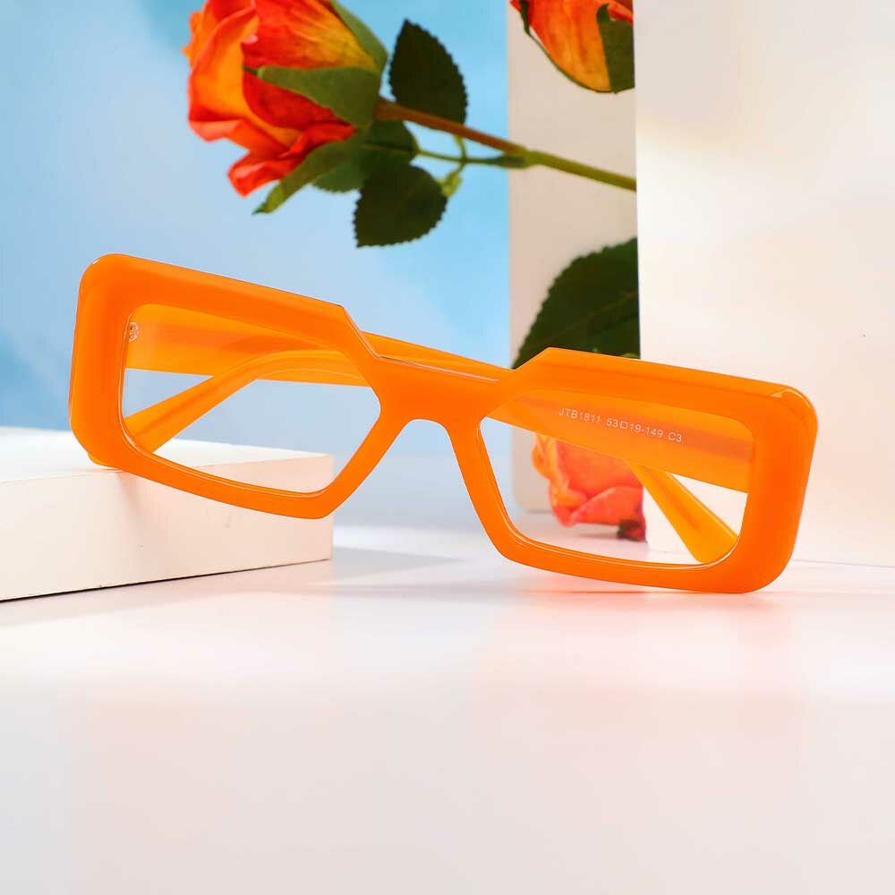 Lunettes de Vue Channing Rectangle Orange