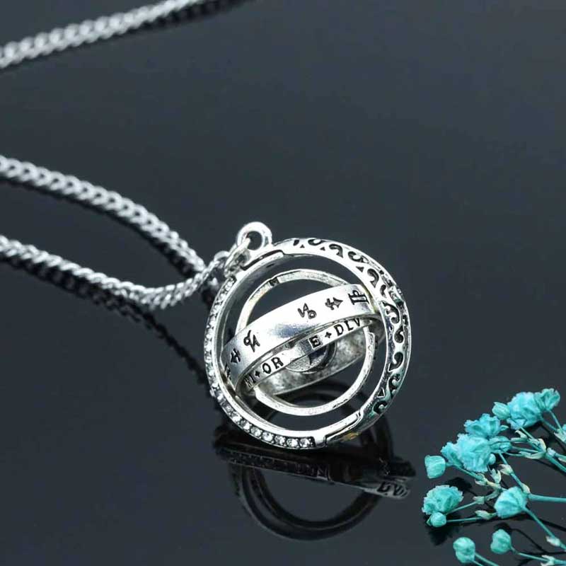 Collana con Proiezione di Foto Dentro e Pendente Sfera Astronomica