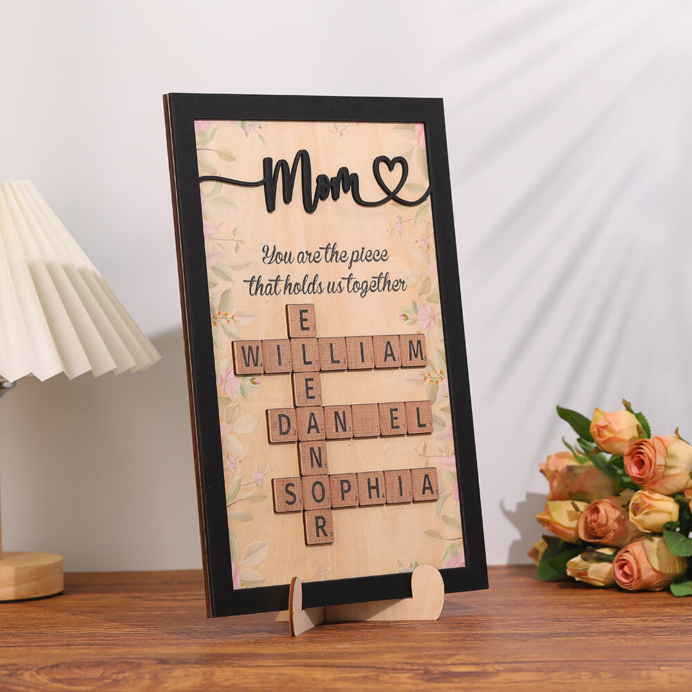 Personalized Scrabble Photo Frame Heartwarming Gift for Mom