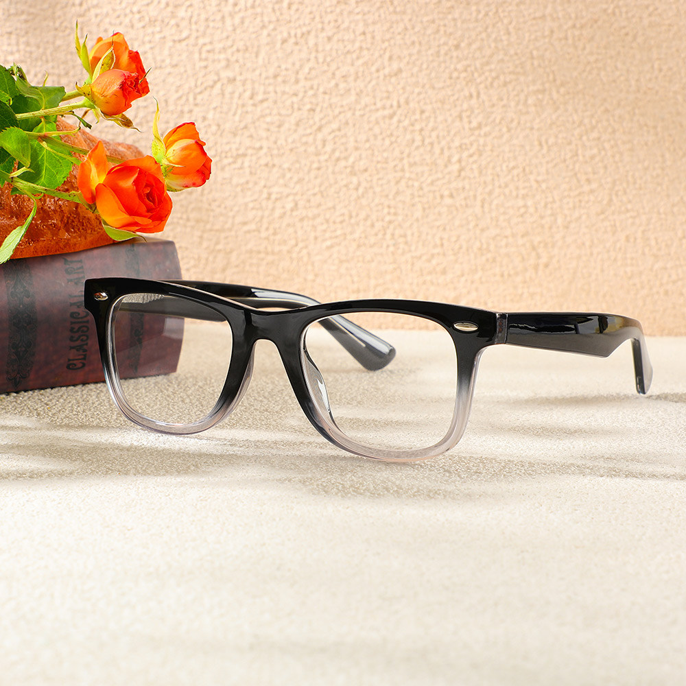 Lunettes de Vue Simon Carré Noir Transparent 