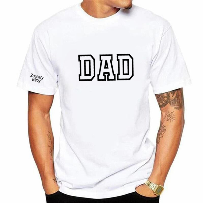Personalized Dad T-shirt with Cutstom Name Simple Gift